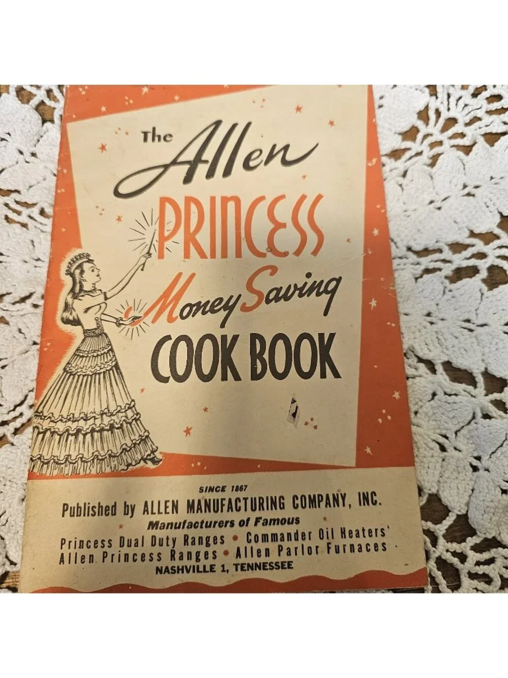 Vintage The 1949 Allen Princess Money Saving Cook Book Parlor Furnaces Ranges